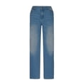 thumbnail image 4 of YueHuiYing Wide Leg Jeans for Women Trendy High Waisted Stretchy Denim Pants 90s Baggy Jeans Trouser Jeans with Pockets Blue XS, 4 of 5
