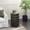 Brown Rolling Circular 6 Shelf Solid Kitchen Cylinder 17" x 17" x 28", variant on DecMode 17" x 28" Brown Metal Kitchen Rolling Circular 6 Shelf Bar Cart with Adjustable Shelves, 1-Piece