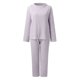 thumbnail image 5 of Conjunto de pijama de felpa coral para mujer: camiseta de manga larga y pantalón, estampado con letras, dos piezas informales., 5 of 7