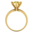 thumbnail image 4 of 2.5 ct Round Cut Simulated Yellow Diamond Solitaire Engagement Ring for Women in 18K Yellow Gold, 4 of 5