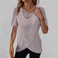 thumbnail image 2 of Womens T Shirts Loose Workout Workout Shirts Women Womens Summer Tops Dressy Casual for Older Women Buy Again My Orders Clearance Deals, 2 of 6