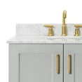 thumbnail image 5 of Ariel Taylor 43 In. Left Offset Single Oval Sink Vanity With Carrara White Marble 0.75In Countertop In Grey, 5 of 11