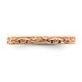thumbnail image 4 of 925 Sterling Silver Stackable Expressions Polished Pink-plated Princess Square Ring Size: 7; for Adults and Teens; for Women and Men, 4 of 5