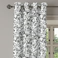 thumbnail image 2 of Ambesonne Animal Grommet Curtain, Butterfly and Freedom, 50" x 72", White and Black, 2 of 6