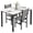 White/Gray, variant on Lamerge 3 Piece Dining Table Set, Industrial Kitchen Table and 2 Chairs with Metal Frame, Dining Room Table Set, Breakfast Table Set for Small Space, Dining Room, Kitchen, Rustic Brown