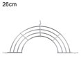 thumbnail image 2 of CNKOO 24/26/28/30cm Stainless Steel Semi-circular Frying Pan Oil Drain Rack Shelf, 2 of 8