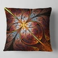 thumbnail image 2 of Designart Fractal Flower Red and Blue - Floral Throw Pillow - 16x16, 2 of 5