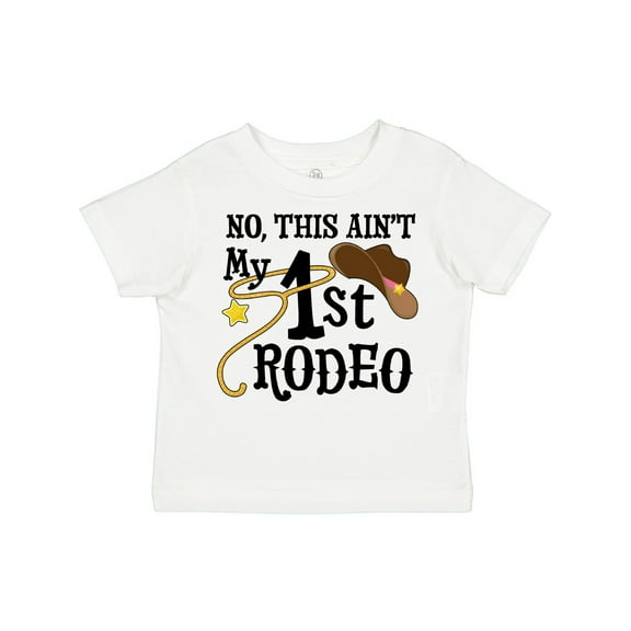 Inktastic No, This Ain't My 1st Rodeo Cowboy Hat and Lasso Boys or Girls Toddler T-Shirt