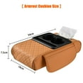 thumbnail image 2 of Car Center Console Armrest Cushion with Cup Holder, Waterproof Leather Arm Rest Cover Organizers, 2 of 7