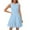 Light Blue, variant on Timegard Summer Dresses for Women Round Neck Eyelet Sleeveless Ruffle Loose Comfy Casual Sundresses
