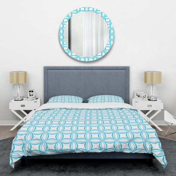Designart 'Retro Pattern Abstract Design II' Mid-Century Modern Duvet Cover Set