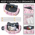 thumbnail image 4 of Women Men Gym Bag,Princess Castle Pattern Small Duffle Bag Spend the Night Bags for Women with Shoes Compartment Washbag,Detachable Shoulder Strap,19.7x8.3x11 Inches, 4 of 5