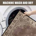 thumbnail image 6 of Washable Vintage Kitchen Mat 31"x20" Non Slip Soft Plush Low Profile Kitchen Rug, Distressed Medallion Oriental Style Sink Mat for Laundry Room Bedroom Office, 6 of 6