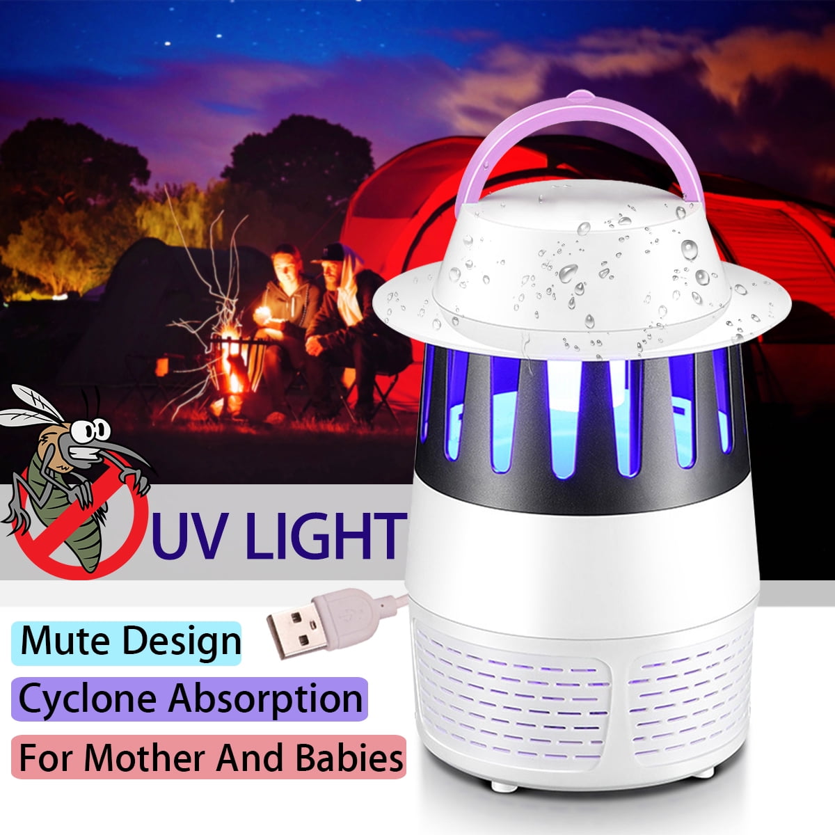 Electronic Mosquito Killer Insect Bug Zapper USB Light ...