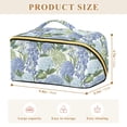thumbnail image 4 of FORMRS Makeup Bag Travel Cosmetic Organizer for Women Fold Flat Zipper Pouch with Handle, Vibrant Hydrangeas Pattern, 4 of 8