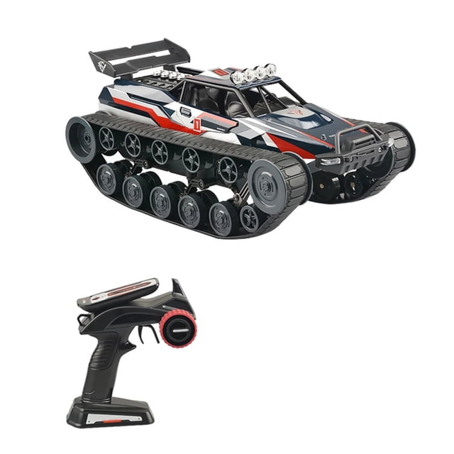Yeacher Remote Control Tank Car Remote Control Spray Car 1/12 2.4GHz Alloy Gifts Toy Full