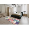 thumbnail image 4 of Ahgly Company Indoor Rectangle Contemporary Mauve Taupe Purple Patchwork Area Rugs, 8' x 12', 4 of 6