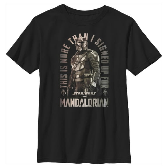 Boy's Star Wars: The Mandalorian Shining Mando Graphic Tee Black X Small