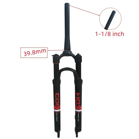 DONSP1986 26" Bicycle Suspension Fork 28.6mm Tapered Tube Single Shoulder 1-1/8" Threadless, Disc Brake, Aluminum Bike Front Fork