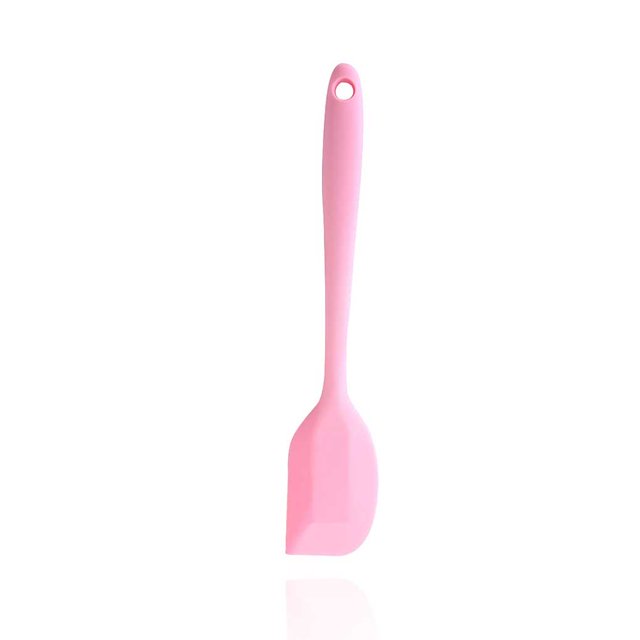 Naiovety Silicone Spatula Cooking Baking Scraper Heat-Resistant Bending Non-stick Cake Batter Scrapers Tools Mixing Tool Spoon Rosado