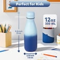 thumbnail image 3 of Neihepal 12oz Stainless Steel Insulated Water Bottle, BPA Free Cola Flask, Keeps Cold 24H Hot 12H (Green Blue,1), 3 of 7