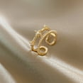 thumbnail image 4 of Korean Version Of Geometric Metal Double-layer Ring Female Inlaid Zircon Personality Niche Design Ring, 4 of 5