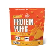 Twin Peaks Ingredients Protein Puffs, Nacho Cheese, 2.1 oz Bag, 2 Servings