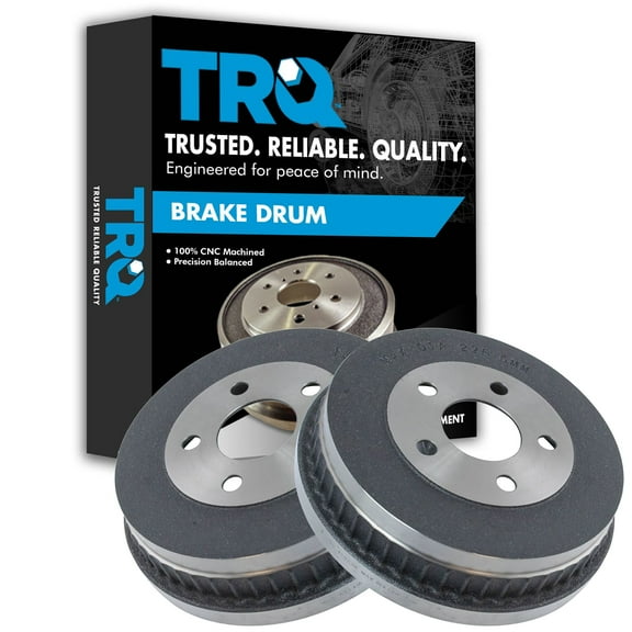 TRQ Rear Brake Drum Pair Set of 2 for 01-07 Ford Taurus Sable BRA75089