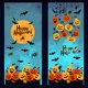 thumbnail image 3 of pegatinas para ventanas de Halloween, decoración de calabaza de Halloween, pegatinas para ventanas extraíbles de PVC reutilizables para decoración del hogar de Halloween, 3 of 5