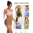thumbnail image 3 of GAI YI Women's High Waist Seamless Butt Lifter Shorts with Removable Hip Pads - Tummy Control Shapewear Brown Size XL, 3 of 7