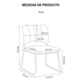 thumbnail image 3 of Set de 2  Sillas Confort Oficina Asiento Ejecutivo Tapizada Pu Café Cuero Sintético CB Design, 3 of 5