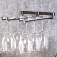 thumbnail image 4 of Wine Glass Holder Wall Mounted, Double Row Upside Down Stemware Metal Rack Hanging Under Cabinet Wine Glass Rack Organizer for Kitchen Hanging Glass Storage Rack, 4 of 8