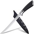 thumbnail image 1 of XYJ Professional Kitchen Knife,8 Inch Razor Sharp Stainless Steel Filleting Knife,Salmon Fish Meat Carving Steak Knife,Deboning Knife with Sheath Case, 1 of 8