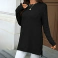 thumbnail image 3 of zbxnLI Women's Sweater Knit Long Sleeve Shirts Crew Neck Casual Lightweight Loose Tunic Tops Wear Leggings, 3 of 7