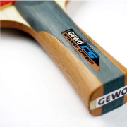 GEWO CS Energy Carbon Pre-Assembled Table Tennis Racket, ITTF Approved Ping Pong Paddle, Carbon Blade, 1.8 mm Sponge, Flared Handle