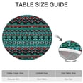 thumbnail image 6 of Cheerful Floral Print Round Table Cover, Boho Aesthetic with Elastic Border, Fits 56 Inch Tables for Kitchen and Patio Dining, 6 of 7