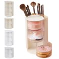 thumbnail image 4 of Sylvtty Makeup Brush Holder with Lid Clear Rotating Cosmetic Tool Organizer for Vanity Bathroom Countertop Sliding Door Makeup Accessory Organizer, 4 of 7