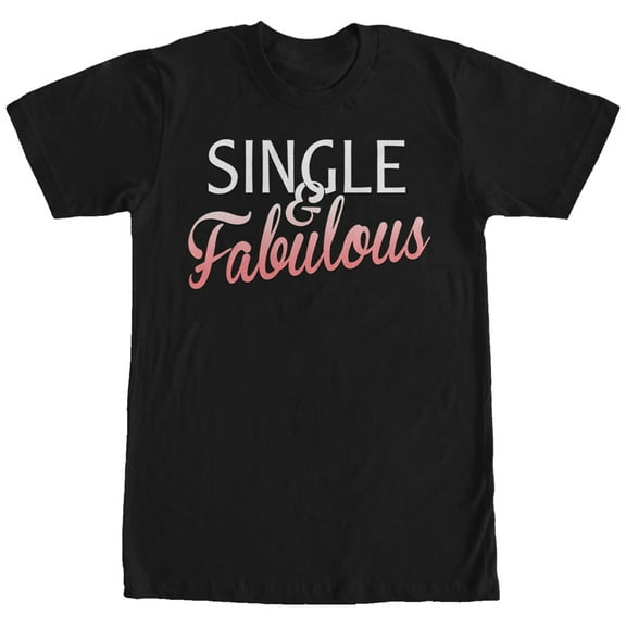 Men's Lost Gods Single and Fabulous Graphic Tee Black Small