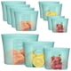 thumbnail image 1 of Bolsas de comida reutilizables Annaklin, paquete de 8 unidades, 100% silicona, color aguamarina, 1 of 1