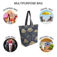 thumbnail image 7 of FORMRS Womens Canvas Tote Bag with Zipper Inner Pocket Shoulder Handbag, Gold Art Pattern, 7 of 7
