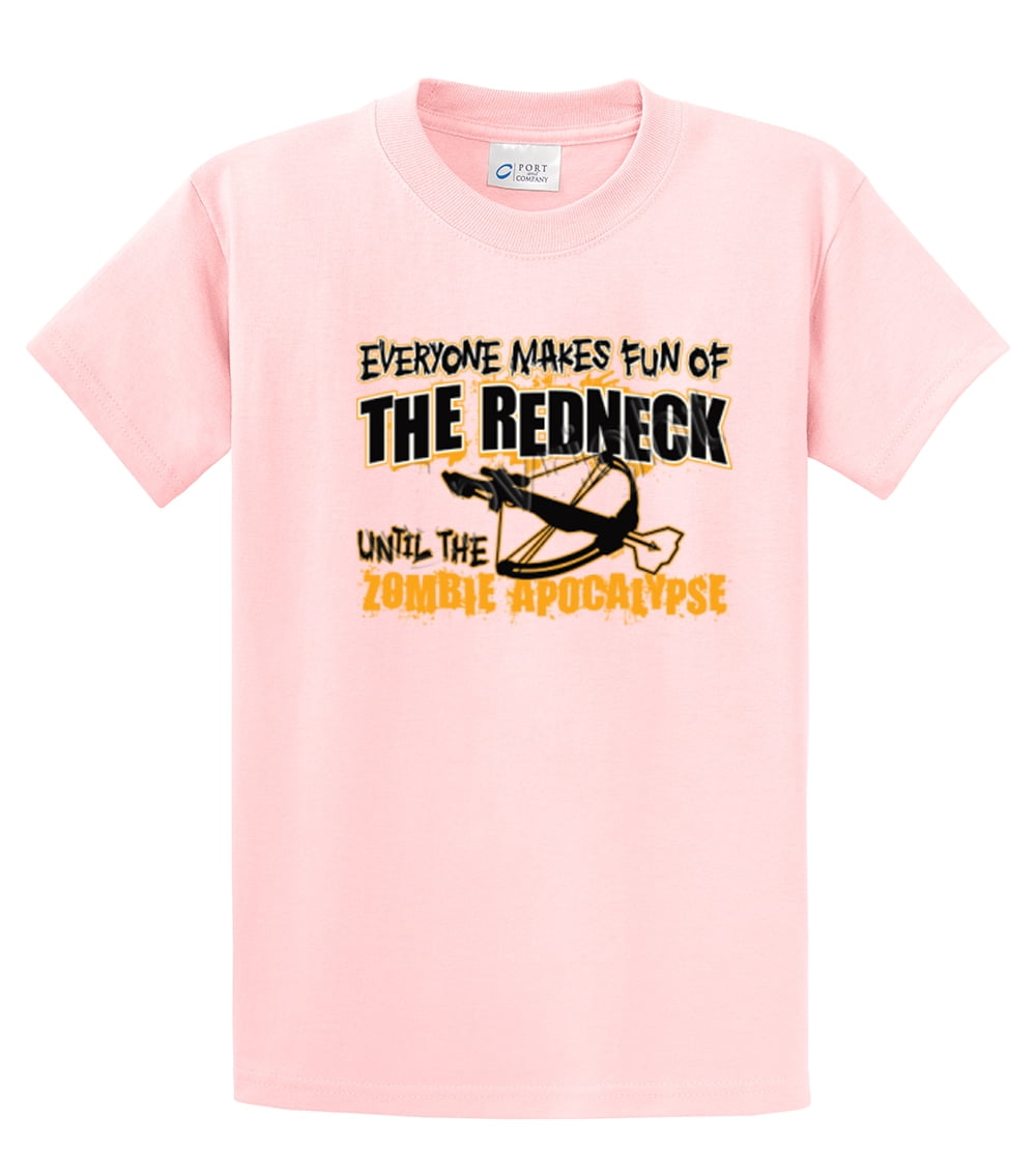 Funny Short Sleeve T-shirt Everyone Makes Fun of The Redneck Zombies-Lightpink-Larg Funny Short Sleeve T-shirt Everyone Makes Fun of The Redneck Zombies-Lightpink-Larg