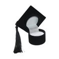 thumbnail image 2 of Fashion Doctor Hat Shape Caja de aretes de almacenamiento de joyas Regalo de graduación negro, 2 of 8