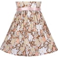 thumbnail image 3 of Sunny Fashion Girls Dress Multicolored Floral Pink Bow Tie Kids Clothes Sleeveless 9-10 Years, 3 of 5