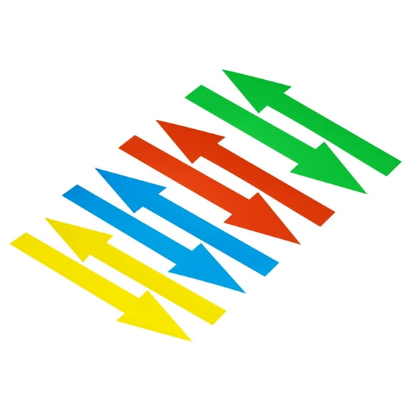 Uxcell 8"x2" Arrow Sticker Adhesive Large Arrow Sign 4 Colors 20 Pack