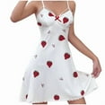 thumbnail image 5 of Sakmal Valentines Moomoo Womens Nightgowns Babydoll Love Sleeveless Plus Size Night dress Heart Print Short Nightgowns for Women L, 5 of 5