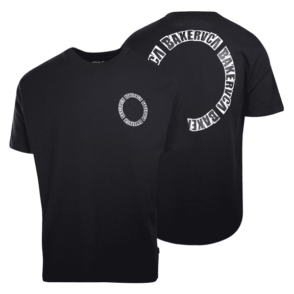 RVCA Men's Black BAKERVCA Circle Relaxed Fit S/S T-Shirt (S10)