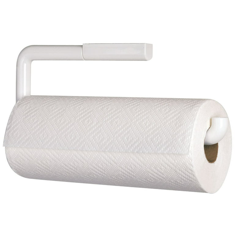 Under Cabinet Mounted Paper Towel Holder Dotted Line Color: White