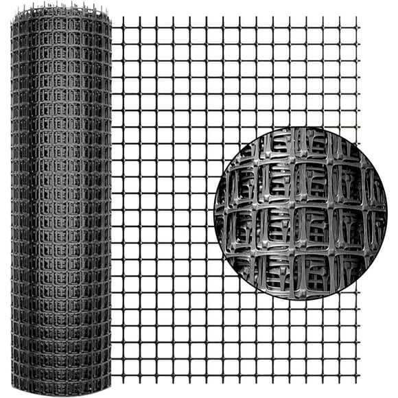 Plastic Garden Fence Animal Barrier .;x.; Heavy Duty Snow Temporary Fencing Roll Reusable Netting for Construction Site Yard Pool Dog ()