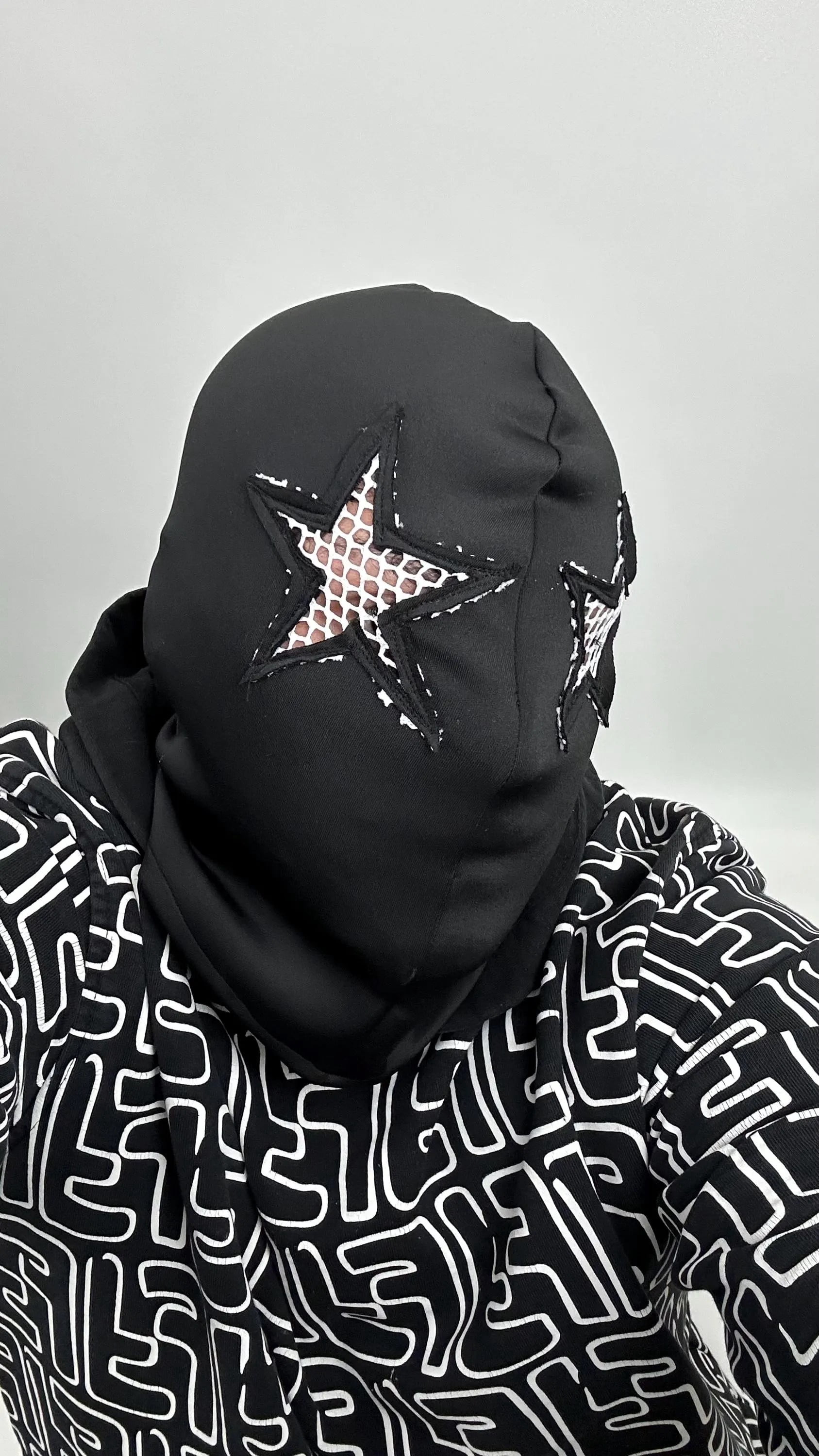 Goggles ski mask balaclava handmade hand stitch with glasses spider scuba cotton fabric snowboard ski motorbike festival carnival unisex