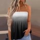 thumbnail image 2 of Gibobby Camiseta sin mangas Bandeau sin tirantes a rayas para mujer, camiseta informal sin mangas para vacaciones de verano, camiseta holgada de tubo para vacaciones(Negro,XG), 2 of 5